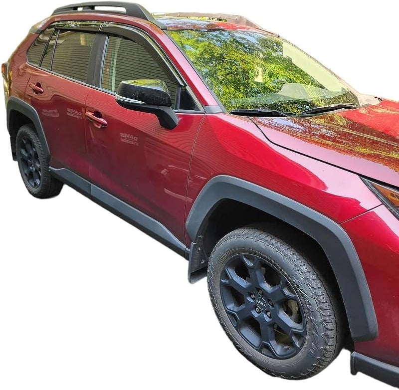 Optimal Co 2019-2025 Tape-On Rain Guards Side Window Deflector Visors for Toyota Rav4 LE XLE SE XSE Hybrid Premium Limited 2020 2021 2022 2023 2024 - Image 3